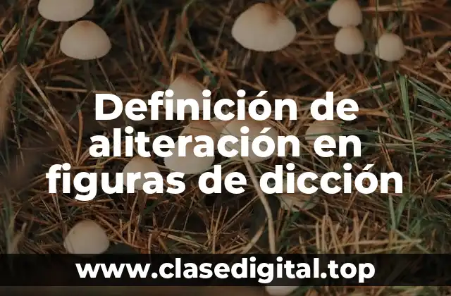 Definición de aliteración en figuras de dicción