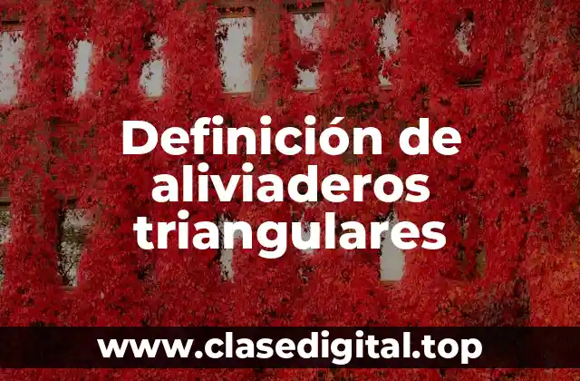 Definición de aliviaderos triangulares