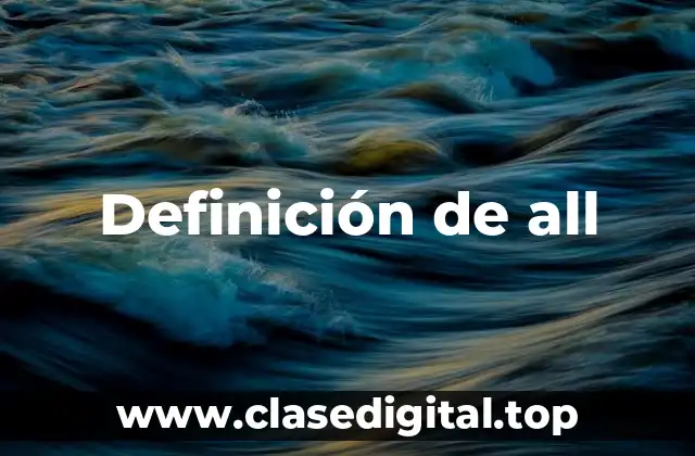 Definición de all