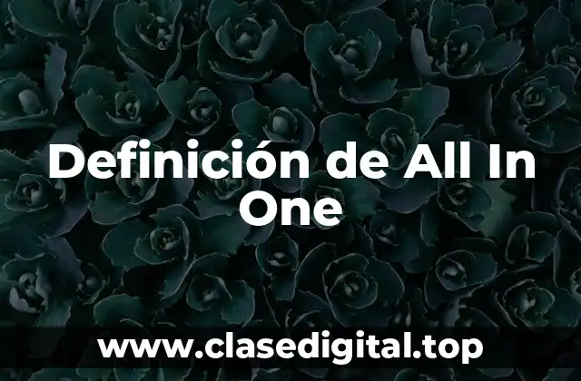 Definición de All In One