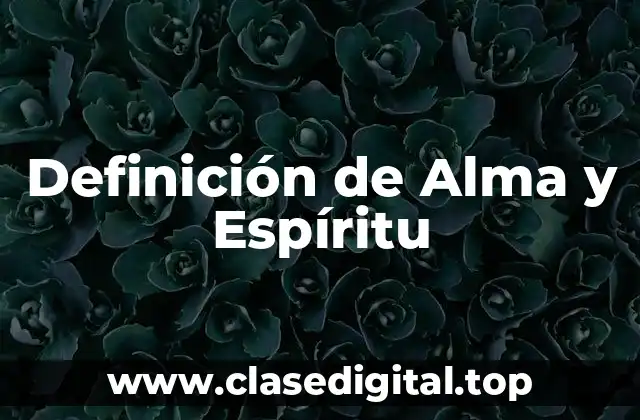 Definición de Alma y Espíritu