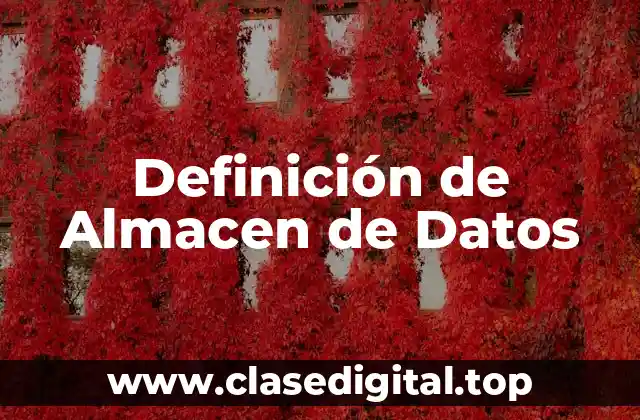 Definición de Almacen de Datos