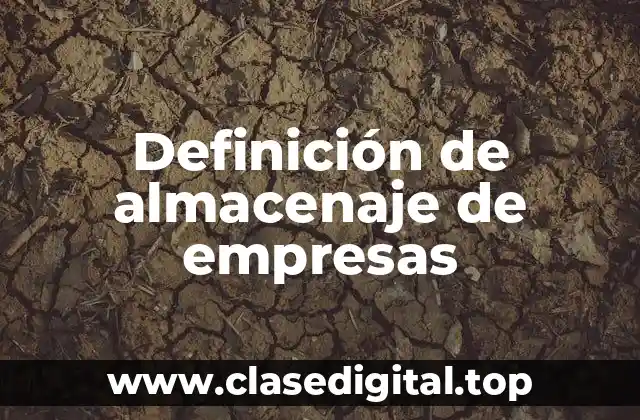 Definición de almacenaje de empresas
