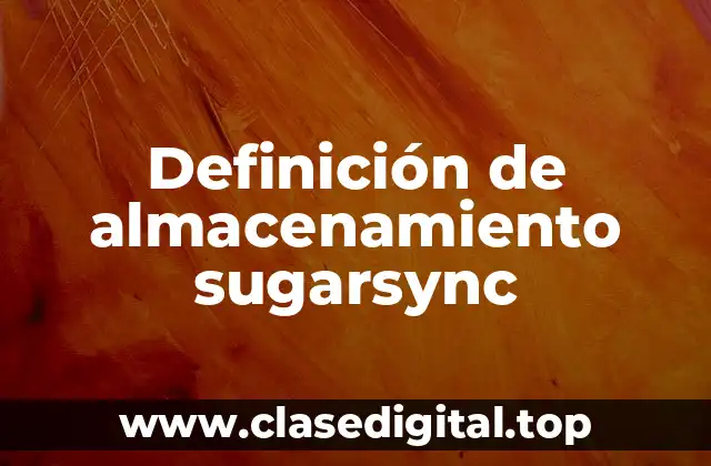 Definición de almacenamiento sugarsync