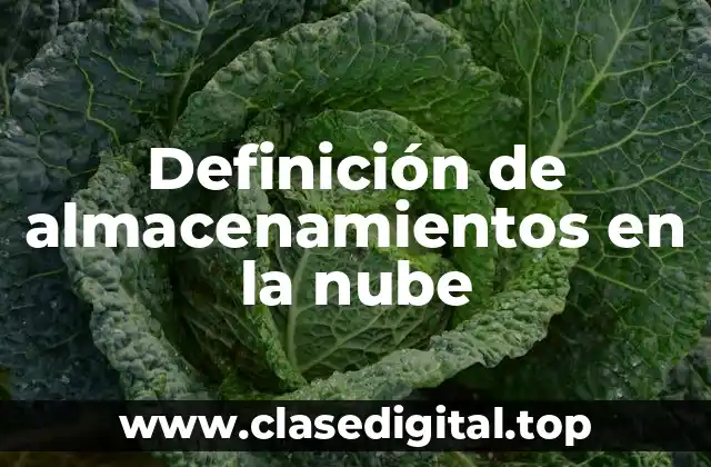 Definición de almacenamientos en la nube