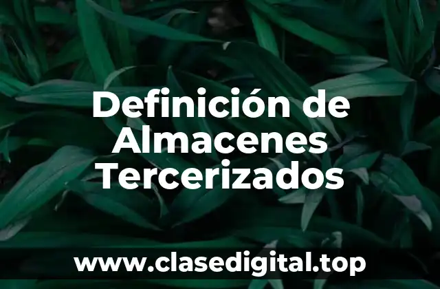 Definición de Almacenes Tercerizados