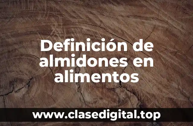 Definición de almidones en alimentos