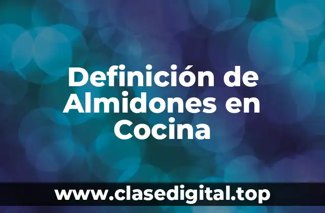 Definición de Almidones en Cocina