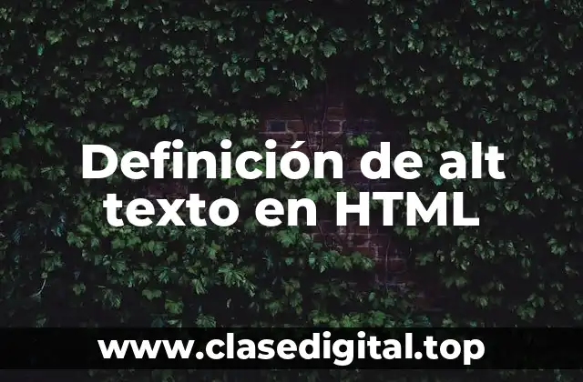 Definición de alt texto en HTML