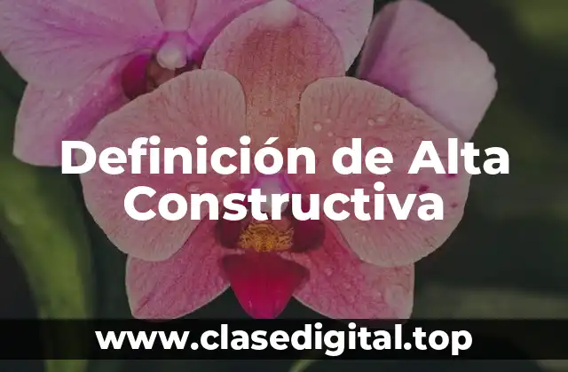 Definición de Alta Constructiva
