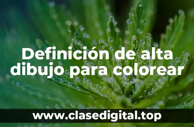 Definición de alta dibujo para colorear