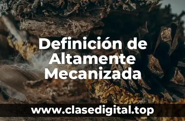 Definición de Altamente Mecanizada
