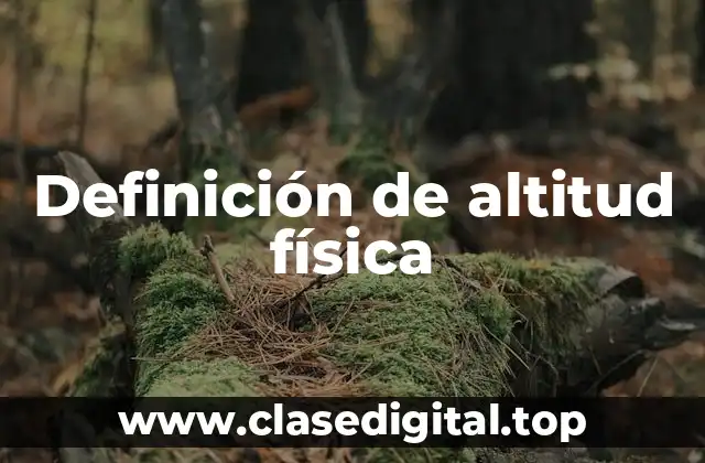 Definición de altitud física