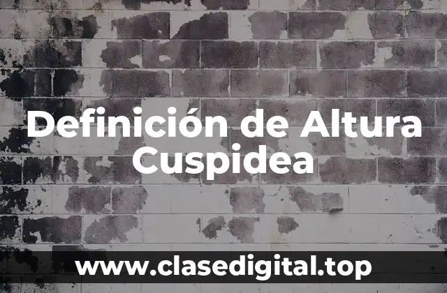 Definición de Altura Cuspidea