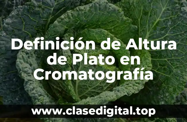 Definición técnica de Altura de Plato en Cromatografía