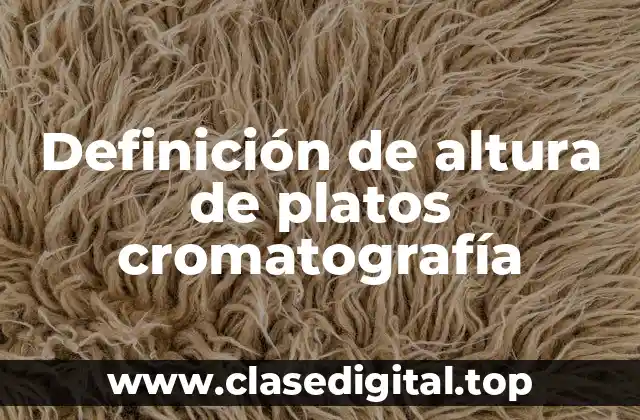 Definición técnica de altura de platos cromatografía