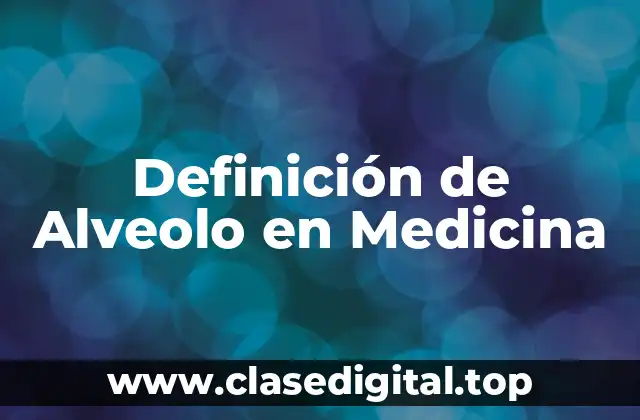 Definición técnica de Alveolo