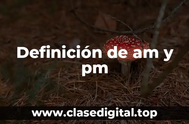 Definición de am y pm
