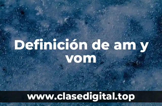 Definición de am y vom