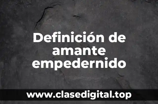 Definición técnica de amante empedernido