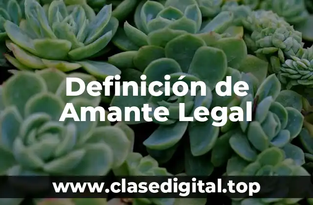 Definición de Amante Legal
