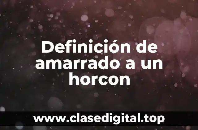 Definición de amarrado a un horcon