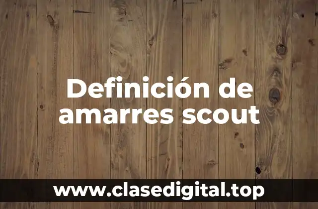 Definición de amarres scout