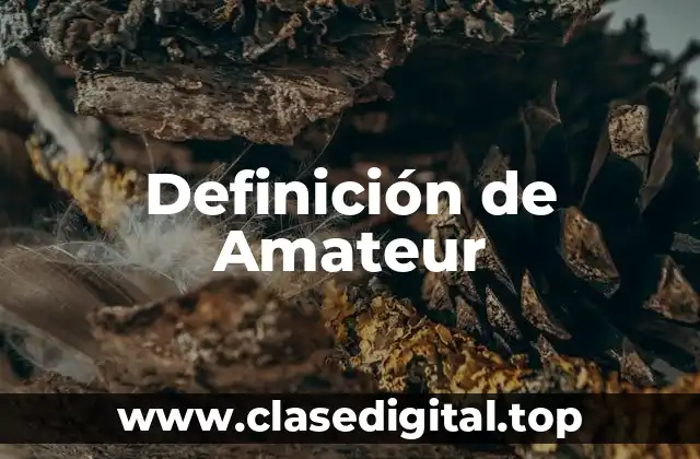 Definición de Amateur