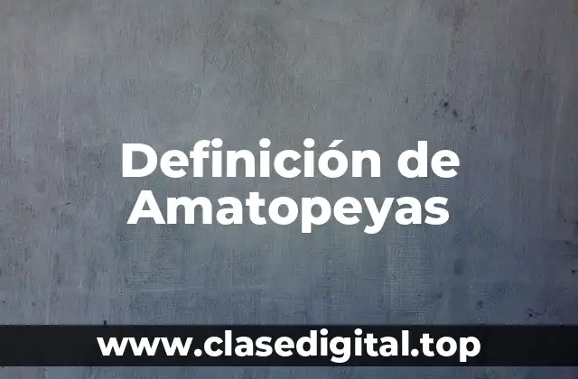 Definición de Amatopeyas