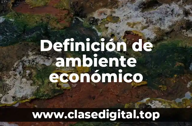 Definición técnica de ambiente económico