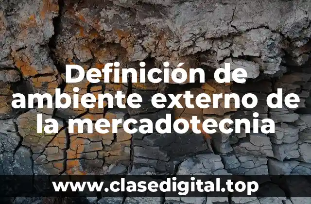 Definición de ambiente externo de la mercadotecnia