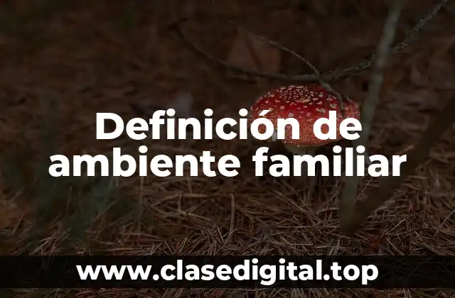 Definición técnica de ambiente familiar