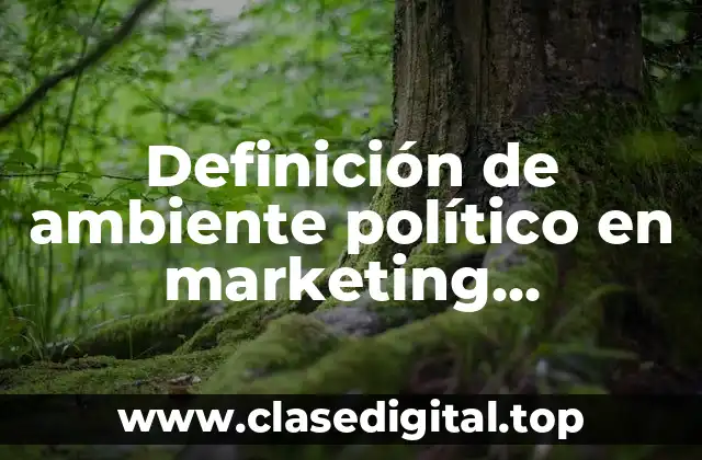 Definición de ambiente político en marketing internacional