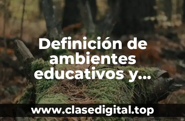 Definición de ambientes educativos y protectores