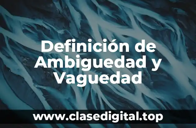 Definición de Ambiguedad y Vaguedad