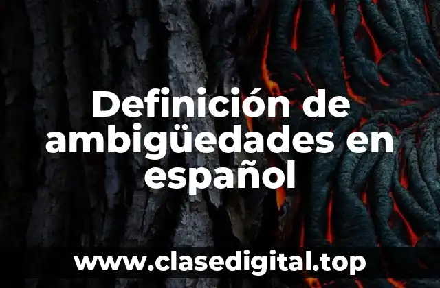 Definición de ambigüedades en español