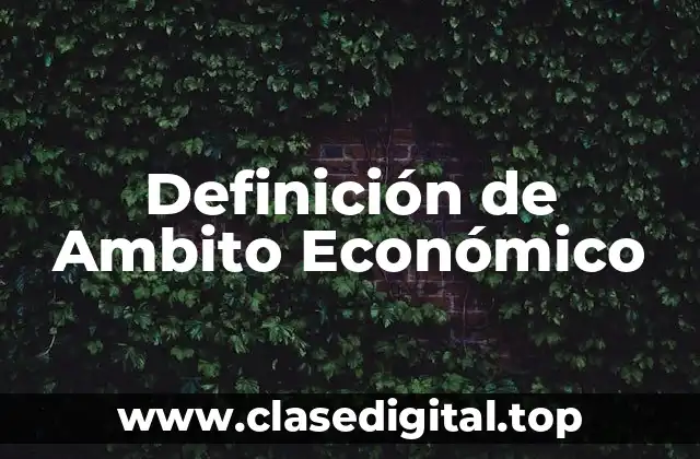 Definición de Ambito Económico