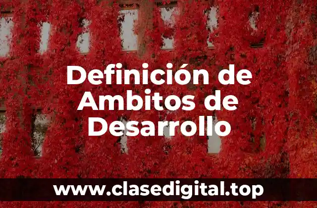 Definición de Ambitos de Desarrollo