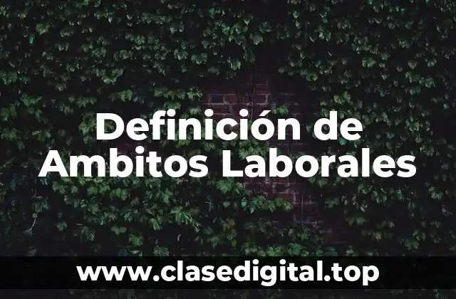 Definición de Ambitos Laborales