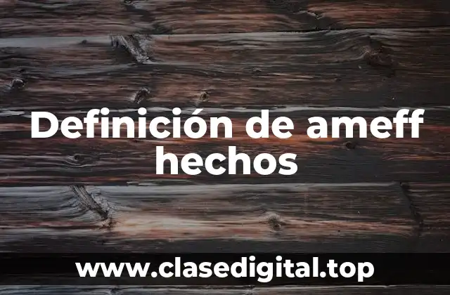 Definición de ameff hechos