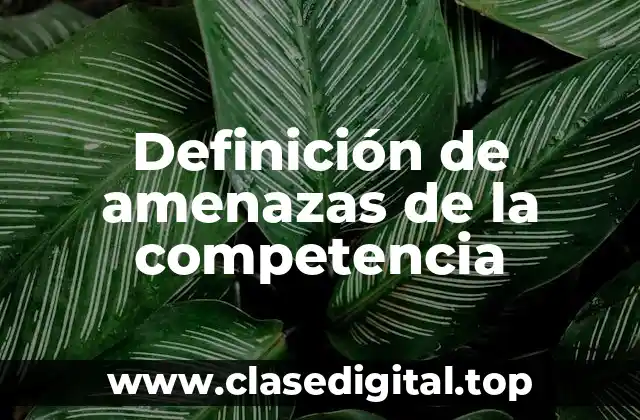 Definición de amenazas de la competencia