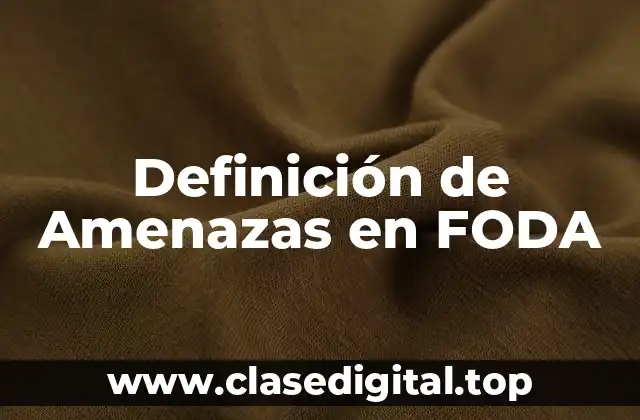 Definición técnica de Amenaza en FODA