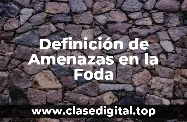 Definición de Amenazas en la Foda