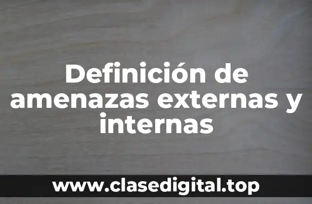 Definición de amenazas externas y internas