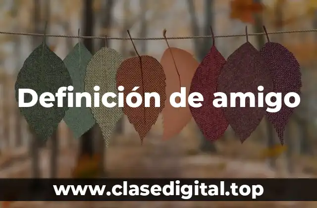 Definición de amigo