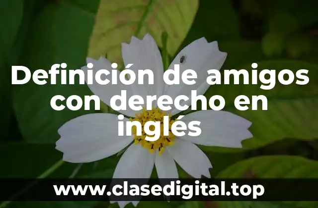 Definición de amigos con derecho en inglés