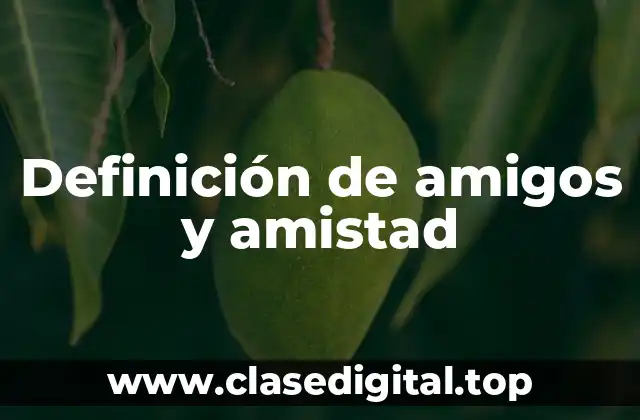 Definición de amigos y amistad