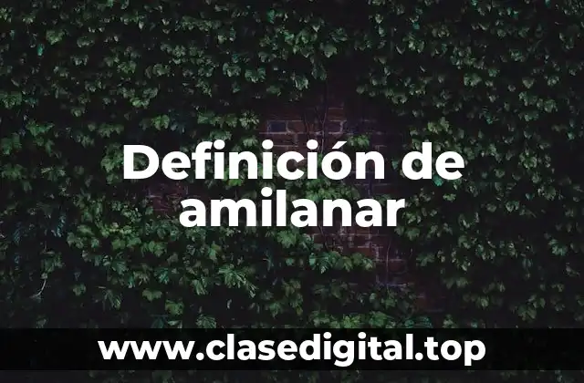 Definición de amilanar