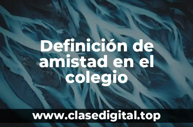 Definición de amistad en el colegio