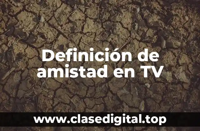 Definición de amistad en TV